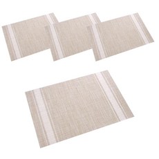 Young green 雙面防水餐墊 4入, 白色的, 45 x 30 厘米