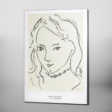 RYMD 앙리 마티스 Portrait De Marguerite 엣지 액자, 화이트