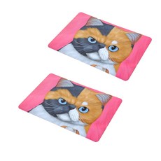 Happy Pop 貓咪水豚 廚房浴室地墊 2件組, 貓咪Soyi