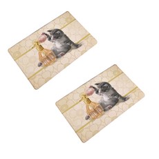 Happy Pop 閃亮動物廚房浴室地墊 2入, 寵物故事, 2個