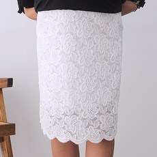 이얀 임산부 꽃잎가득 레이스 스커트