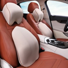 ROCK 車用記憶棉腰靠墊 RPH0860, 米色, 1個