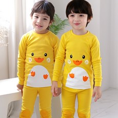 Maykids 童款鴨子印花30支棉長袖長褲家居服套裝