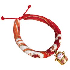 댕댕이주식회사 반려동물 딸랑이 목걸이, 적색물결, 1개