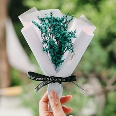 아스파시아 생화 리모니움 시네신스 쁘띠 꽃다발박스, 블루