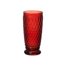 Villeroy&Boch 菱格壓紋啤酒杯 紅色, 1個