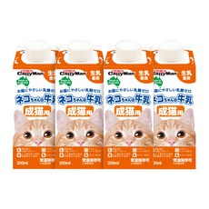 캐티맨 고양이 우유 어덜트 200ml, 우유맛, 4개