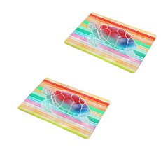 Happy Pop Sweet 防滑廚房地墊, 彩虹烏龜, 1個