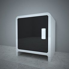 큐빅스 3 사물함 다리캡형, 화이트 + 도어(혼합 색상), 1개