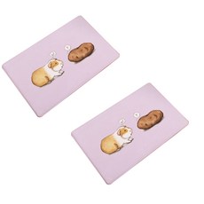 Happy Pop 可愛天竺鼠防滑廚房地墊, 混合顏色, 1個