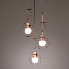 DAYSTAR HOUSE 音樂3燈吊燈, 黑色