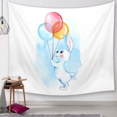 THE ZAKKA 兒童房兔子室內裝飾布, Y394LHLL133