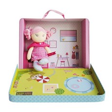 DoudouEtCompagnie 法國情感依戀娃娃Charmant DC2950+玩偶之家, 粉色