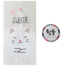 Hwang's Lunchbox 貓咪M號袋 100入 + 傳統週歲貼紙 100入, 1套