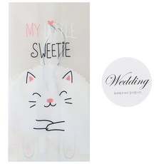 黃家便當 貓咪M袋 100入+貼紙婚禮貼紙 100入, 1套