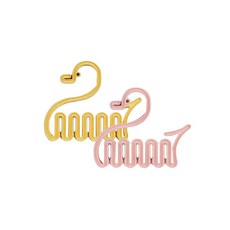 라이프플러스 동물모양 미니 아기양말 걸이 스완 핑크 + 옐로우, 2개