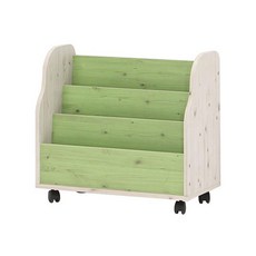 Fuser Ryoni家具Roro 600前側書架 3層, 綠葉