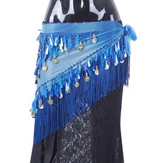 肚皮舞臀圍巾 BDSP-9101, 藍色