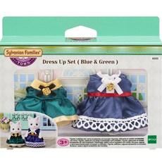 EPOCH Sylvanian Families 森林家族 Town城鎮系列藍色及綠色洋裝組 6021 母女角色適用, 1套