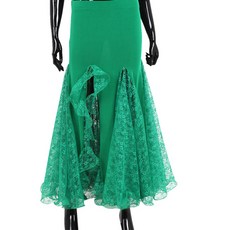 彈性蕾絲荷葉邊魚尾裙 BDS-7009, 綠色