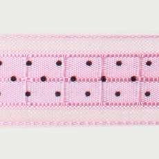 패션포인트 평직오간디 바둑잔땡땡이 O-SQ-PR 리본 50야드 36mm, NO 8, 1개