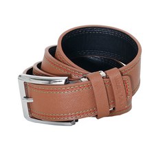 Tiandy TND男士休閒線條時尚高爾夫腰帶 TDB4005, 棕色