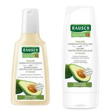 RAUSCH 酪梨燙染護髮洗髮精 200ml+護髮素 200ml, 1套