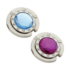 Life Plus 水晶便攜式掛包鉤, 海洋藍 + 薰衣草紫, 2個