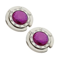 Life Plus 水晶閃亮便攜式掛包鉤, 薰衣草紫, 2個