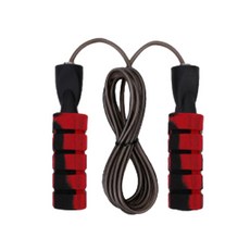 G2B高彈海綿手柄PU跳繩, 黑+紅