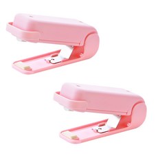 Alleophom 家用便攜式迷你密封粉色, 2件