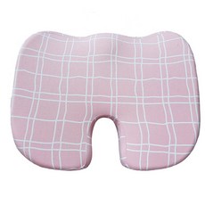 Sunheeshop 印花U形護臀坐墊, 粉色方塊