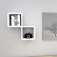 CUBICS 2 方形壁架, 白色