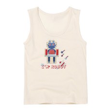 위드오가닉 남아용 스트라이프 로봇 오가닉 런닝