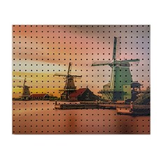 Anbicomer室內裝飾打孔板 日落風車 灰色, 1個