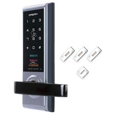 드림 카드키겸용 무타공 디지털 도어락 번호키, DR550-SN