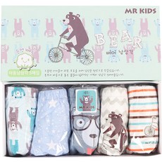MRKIDS 男孩童小熊3角內褲5入組
