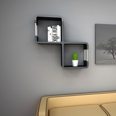 CUBICS 鋼製大方壁架, 黑色