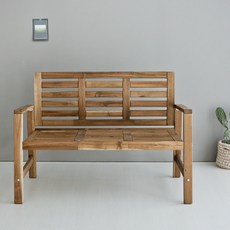 마켓비 TANG 원목벤치 2인 아카시아, 브라운