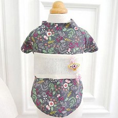 핸즈앤독 플라워 강아지한복 남아용, 아이보리, 1개