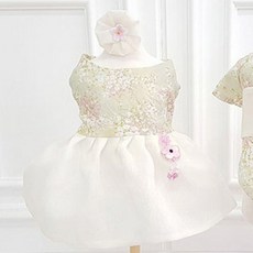 핸즈앤독 로망플라워 강아지한복 여아용, 아이보리, 1개