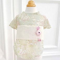 Hands&Dog浪漫花朵狗狗韓服 男款, 象牙