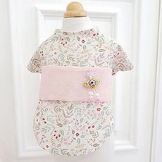 Hands&dogs花朵小狗韓服 男童款, 粉色的