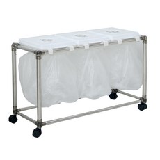 LIVING HAPPY 克林白色迷你分類垃圾桶 3入組, 白色, 1套