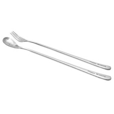 뷰티리빙 해피윙킹 롱 티스푼 + 티포크, 1세트