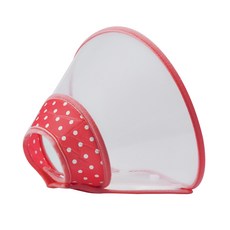 I Love Pet 寵物防傷透明托特頸圈, 紅色, 1個