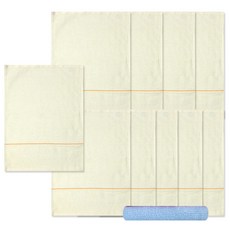 Songwol 松月 竹手巾 10p+彩巾 38 Sky, 淡黃色, 1套