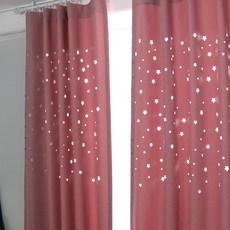 家中之家 流星沖孔遮光套組 框架型, 粉色的