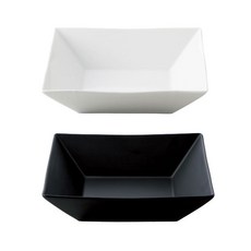 레벤쿠첸 오다도기 스퀘어 정사각 볼 20cm 2p 세트, 화이트, 블랙, 1세트