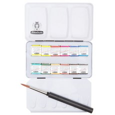 Creenjoy 史明克 HORADAM 貓頭鷹塊狀水彩鐵盒 012 套組, 12色